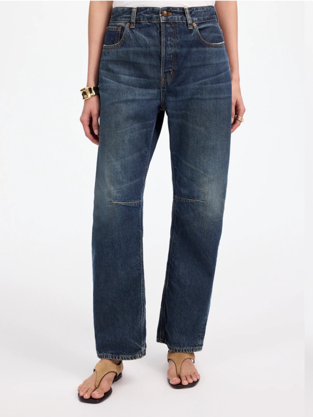 NWT Madewell Darted Barrel-Leg Jean in Danver Wash